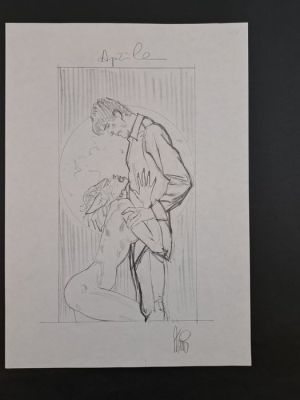 Stano, Angelo - 1 Original preliminary drawing - Dylan Dog - Calendario MAX: Aprile | Catawiki