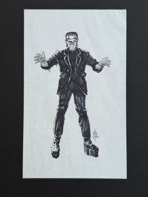 William Stout - 1 Original drawing - Monster Frankenstein Horror Art - 2003 | Catawiki