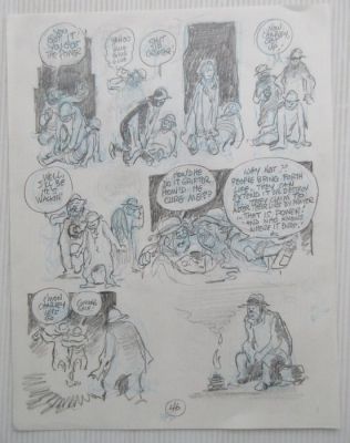 Will eisner - Original Sketch Page (p.46) The power - Invisible people - 1 croquis original - 1993