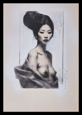 Emma Wildfang - 1 Original drawing - "Grace in Shadow" - Contours of Intimacy Edition | Catawiki