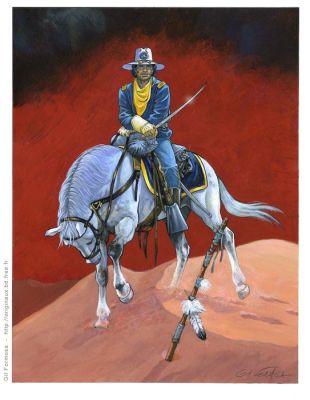 Formosa, Gil - Original colour drawing - Blueberry - Lieutenant Blueberry "Général Tête Jaune" | Catawiki