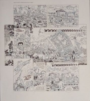 Toublanc, Frédéric - 1 Original page - Tanguy & Laverdure, les Chevaliers du ciel T4 - Taiaut sur Bandits - 2015 | Catawiki