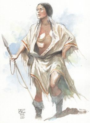 Apri Kusbiantoro - 1 Original drawing - Noot Dorp - Vrouw - Erotiek Erotisch - Naakt - 1990 | Catawiki