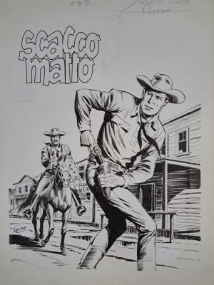 Galep (Galleppini, Aurelio) - 1 Original cover - Tex - n. 233 "Scacco Matto" - 1980