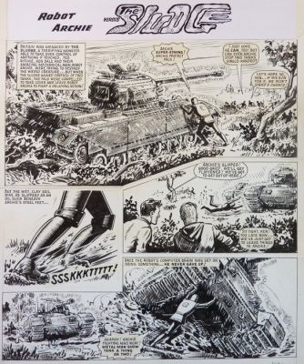 Kearon, Ted - 1 Original page - Archie de man van staal - Robot Archie Versus The The Sludge - 1197