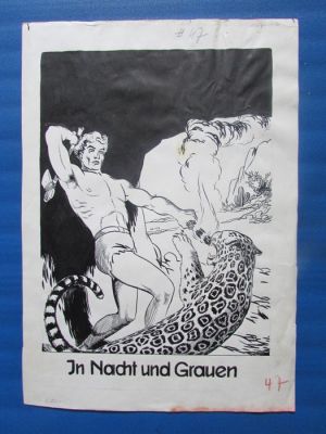 Nickel, Helmut - 1 Original cover - Robinson - In Nacht und Grauen - 1957 | Catawiki