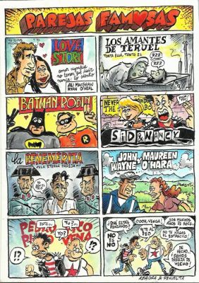 Azagra, Carlos & Revuelta, Encarna - 1 Original colour page - Pedro Pico y Pico Vena - Parejas Famosas - 1984 | Catawiki