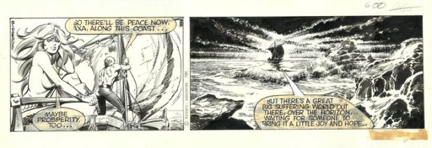 Enric Badia Romero - 1 Original page - Axa - strip #958 - special double strip and the end of the story: The Tempted - Signed - 1981 | Catawiki