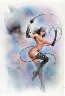 CATWOMAN NUDE PIN-UP (WITH BATMAN) ORIGINAL ART BY MIKE OKAMOTO. | Hake’s