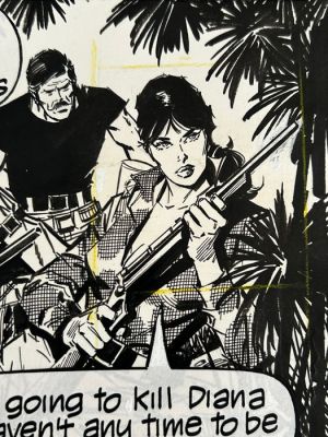 Romero, Enric Badia - 1 Original page - Modesty Blaise - This Woman‘s Life must be Sacrificed - 1970