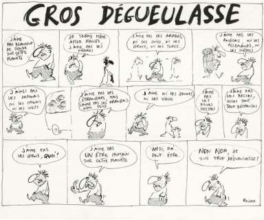 Reiser (1941-1983)  Gros Dégueulasse - J’aime Pas Beaucoup de Monde Sur Cette Planète Encre de Chine Pour Un Gag En 3 Strips Et... |  | Artcurial