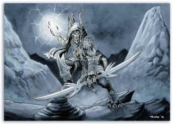 Trono, Walter - 1 Original drawing - Pulvis Kimera Models - Kimo Shaman of Shadows - 2017 | Catawiki