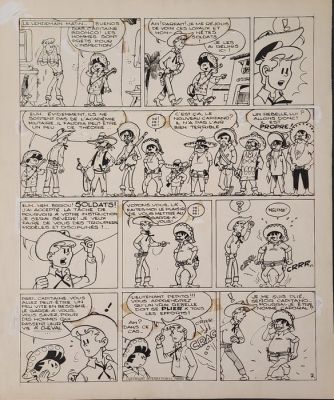 Greg (Regnier, Michel) - 1 Original page - Bronco et Pepito - 1950 | Catawiki