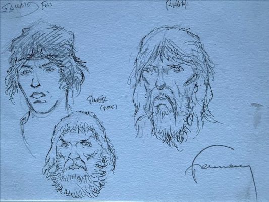 Hermann - 1 Original preliminary drawing - etudes preliminaires - préalable de personnages | Catawiki
