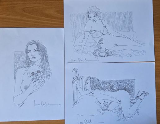 Luca Raimondo - 3 Original drawing - eroticart - 3 disegni preparatori - 2026 | Catawiki
