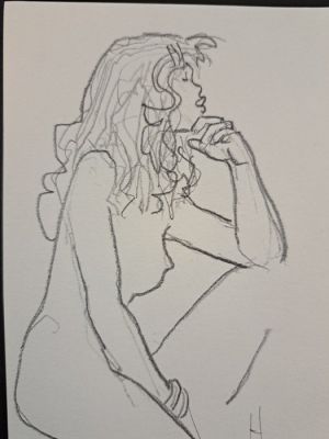 Altuna, Horacio - 1 Original preliminary drawing - Ritratto di Ragazza | Catawiki