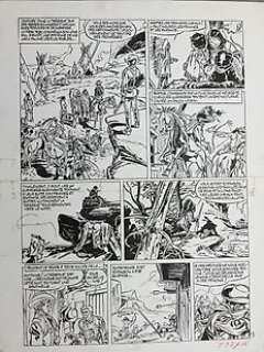 Hermann | Original plate with large box  - Sitting Bull  - Bataille de Little Big Horn  - (1966) | Catawiki