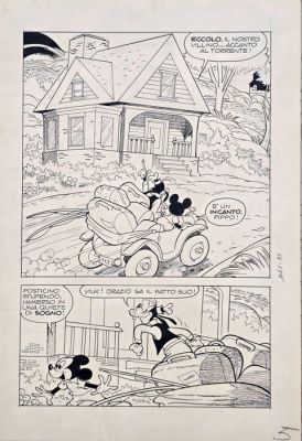Romano Scarpa - 1 Original page - Topolino n. 1061 - Topolino e il villino di sogno pag.5 | Catawiki