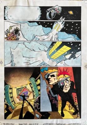 Jason Brashill - Dondie Cox - 1 Original colour page - 2000AD - The Space Girls - 1997