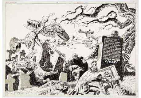 Steranko, Jim - CAPTAIN AMERICA #113 Double Page Splash | ComicConnect (Buy It Now)