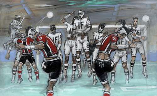 *Enki Bilal Né En 1951 La Tétralogie Du Monstre - Tome 3 Rendez-Vous Ã€ Paris Acrylique, Pastel, Crayon Et Encre de Chine Sur... | La Tétralogie du Monstre - Tome 3 | Artcurial