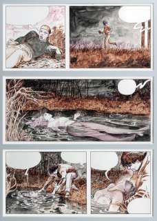 Manara | Giuseppe Bergman, planche n°5 à l’encre brune… | Millon