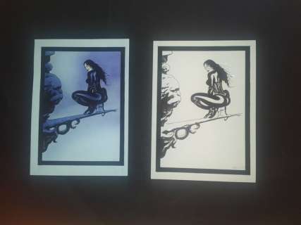 Marini, Enrico | original Illustration for a bookplate + colour version  - Gipsy  - (2000) | Catawiki