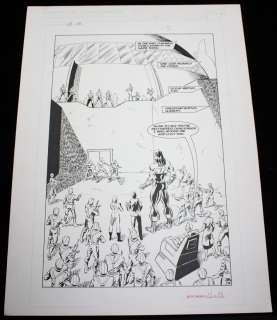 Mike Gustovich, Rik Levins | Justice Machine #17 P.23 - Rebellion Splash - 1988 | Anthony’s Comic Book Art