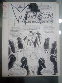 Mitton, Jean-Yves - Original plate, title page (p.1) + colour tracing paper  - Mikros issue 19  - (1983)