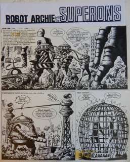 Kearon, Edward | Original page  - Robot Archie  - Robot Archie and the Superons  - (1968) | Catawiki