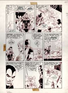 Jim Starlin - Marvel Graphic Novel #1 P 44 Large Art (Captain Marvel Drawn in 7 & Drax in 8 Panels Each!) 1982