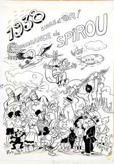 Rob-Vel | Spirou, illustration à l’encre de Chine et à la… | Millon