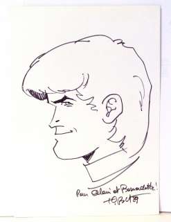 Tibet - Dessin Dessin dédicace de Ric Hochet au feutre sur papier signé par Tibet [...] | Arthema Auction