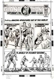Curt Swan, Murphy Anderson | Jimmy Olsen #140 Cover (Curt Swan/ Murphy Anderson Inks! 3 Superman’s & 8 Jimmy Olsens Drawn!) 1971 | Romitaman