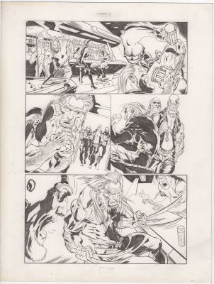 Claudio Castellini | Tavola originale per Wolverine the end #4 . Cm. 28 x 37. Marvel 2004. | Art e Fumetto