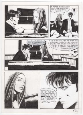 Corrado Roi | Tavola originale per Maxi Dylan Dog 14 ‘Paranoia’. Cm. 24 x 33. Anno di esecuzione 2011. Pag. 176 | Art e Fumetto