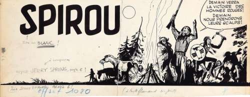 Jijé | Jerry Spring, illustration à l’encre de Chine… | Millon