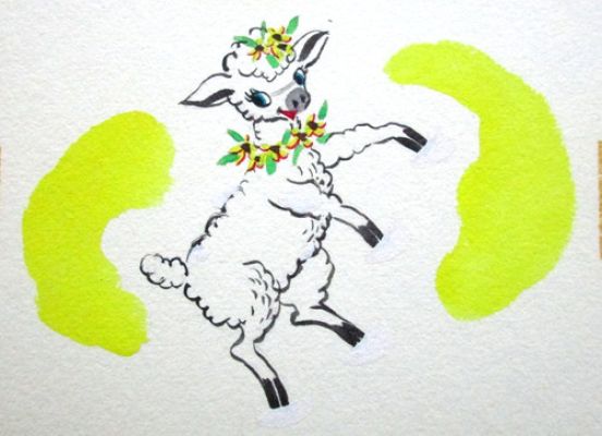 1968 MARY’S LITTLE LAMB DOLLIE TINGLE ORIGINAL drawing art BOOK PAINTING sheep | eBay US (Buy It Now)