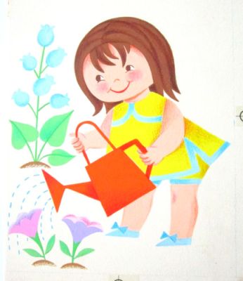 GARDENER ORIGINAL CHILDRENS BOOK PAINTING drawing art cel Disney Mary Blair army | eBay US (Buy It Now)