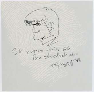 Tibet | Ric Hochet, illustration au feutre représentant… | AZ auction