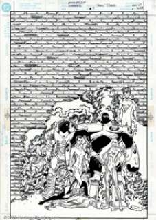 Dan Jurgens - Original Cover Art to Teen Titans #7 (DC, 1997). Excellent cover by Jurgens. 11" x 17". - | Heritage