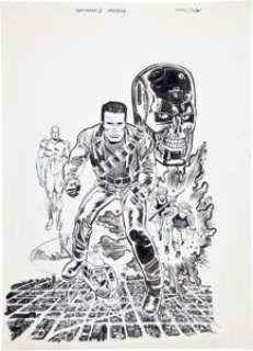 Marie Severin and Klaus Janson Terminator 2: Judgement Day Cover Original Art (Marvel, 1991). Marvel’s official - | Heritage