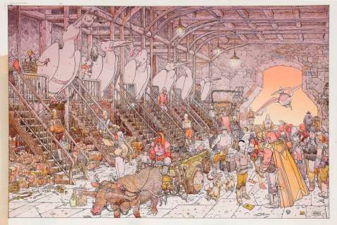 Moebius | La Cité de feu, mise en couleur alternative aux… | AZ auction