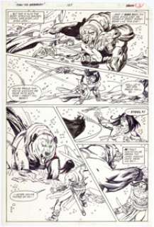 Gil Kane Conan the Barbarian #127 Story Page 3 Original Art (Marvel, 1981). Kane inks his own pencils to bold - | Heritage