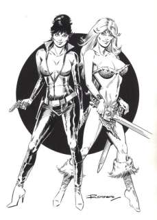Romero, Enrique Badia | Original drawing  - Modesty Blaise & Axa | Catawiki