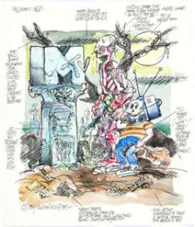 S. Clay Wilson - MTV "Halloween Motif" Illustration Original Art (MTV, 1989). S. Clay Wilson had - | Heritage