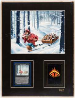 Ken Meyer, Jr. Middle-Earth Collectible Card Game "Long Winter" Card Painting Original Art (Iron -