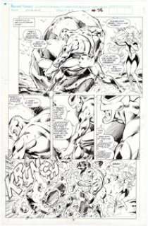 Alan Davis and Mark Farmer Excalibur #63 Story Page 20 Original Art (Marvel, 1993). Captain Britain struggles - | Heritage