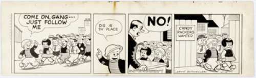 Ernie Bushmiller Nancy Daily Comic Strip Original Art dated 10-21-46 (United Feature Syndicate, 1946). A candy - | Heritage