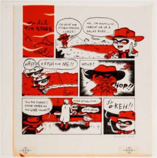 Steven Weissman (as Ribs) Yikes! #1 Complete 1-Page Story Original Art and Color-Plate Overlay (Weissman, -